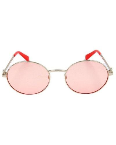 Love Moschino Round Frame Sunglasses - Black