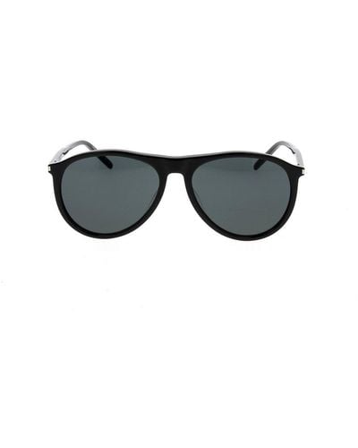 Saint Laurent Aviator Frame Sunglasses - Black