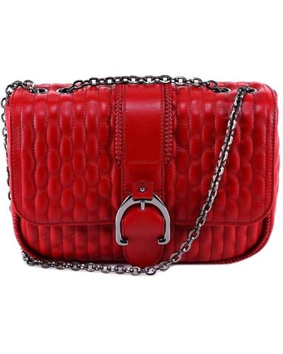 Longchamp Chain Strap Shoulder Bag - Red