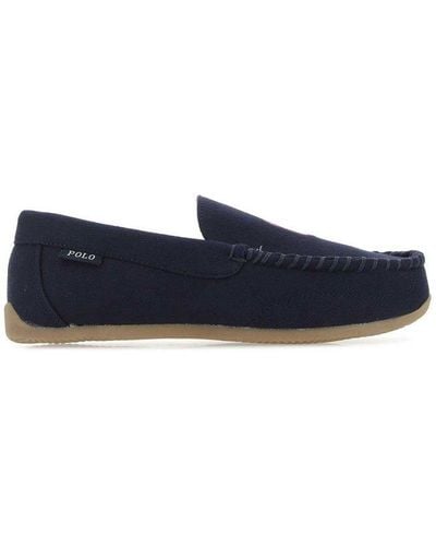 Polo Ralph Lauren Logo Embroidered Loafers - Blue