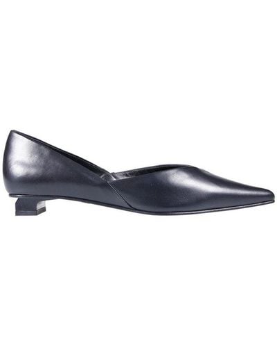 Ami Paris Paris Pointed-toe Slip-on Ballerina Shoes - Blue