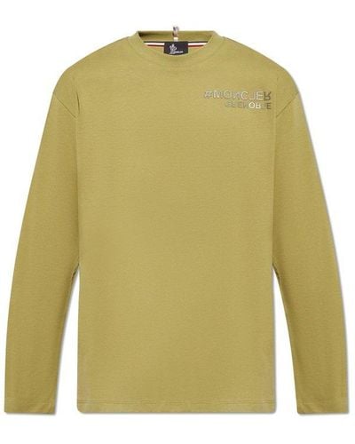 3 MONCLER GRENOBLE Crewneck Straight Hem Sweatshirt - Yellow