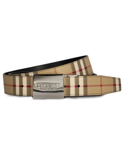 Burberry Checked Pattern Buckle Belt - Multicolor