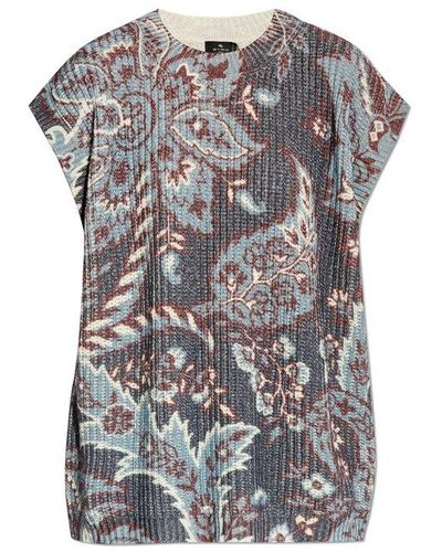 Etro Floral Pattern Knit Vest - Multicolour