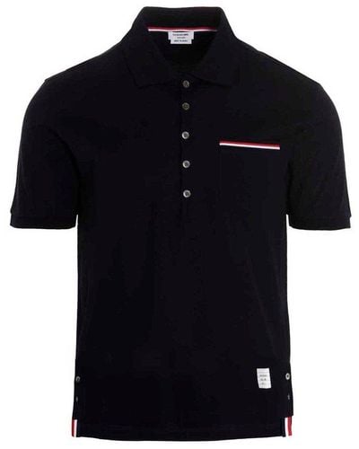 Thom Browne Rwb Shirt Polo - Black