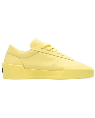 Fear Of God Logo Patch Low-top Sneakers - Yellow