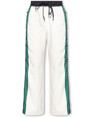 3 MONCLER GRENOBLE Striped Side Joggers - White
