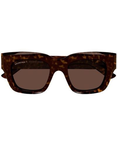 Balenciaga Rive Gauche D-frame Sunglasses - Brown