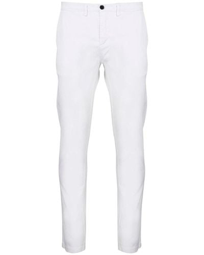 Department 5 Mike Logo Patch Slim Fit Pants - White
