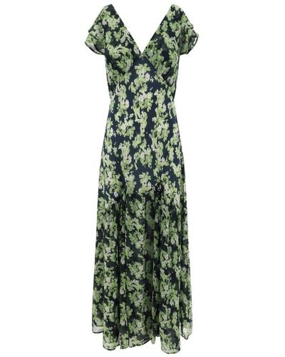 RIXO London Cinzia Floral-print Midi Dress - Green