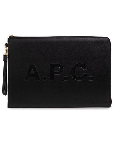A.P.C. Briefcase With Logo - Black