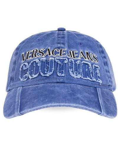 Versace Baseball Cap With Logo, - Blue