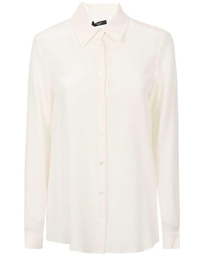 Weekend by Maxmara Classic Cut Long-sleeved Shirt - White