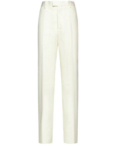 Bottega Veneta Regular Fit Trousers - White