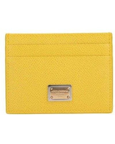 Dolce & Gabbana Dauphine Calfskin Card Holder - Yellow
