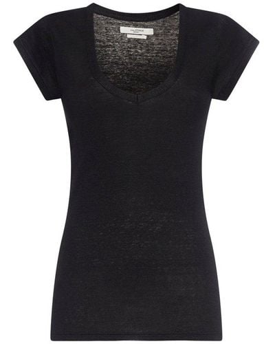 Isabel Marant Scoop Neck T-shirt - Black