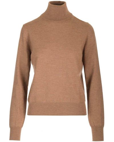 P.A.R.O.S.H. Wool And Cashmere Turtleneck - Brown