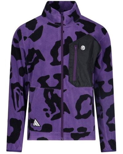 BBCICECREAM Animal Print Zip-up Jacket - Purple