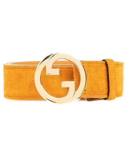 Gucci Blondie Logo Buckle Belt - Orange