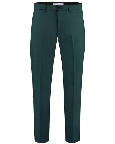 Department 5 Pleat Tailored Trousers - Green