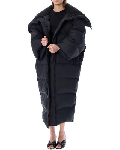Balenciaga Hooded Puffer Coat - Black