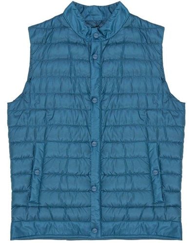 Herno Buttoned Sleeveless Gilet - Blue