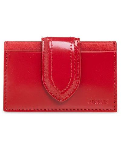 Jacquemus Leather Card Case - Red