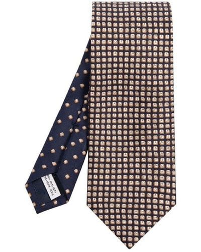 Ferragamo Silk Tie - White