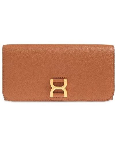 Chloé Leather Wallet, - Brown