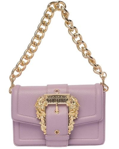 Versace Logo Couture Crossbody Bag - Purple