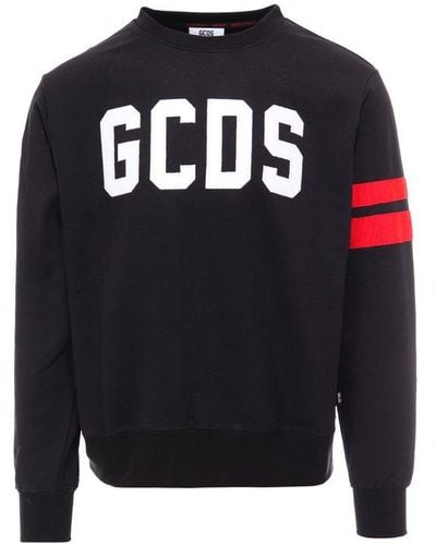 Gcds Logo Embroidered Crewneck Sweatshirt - Black