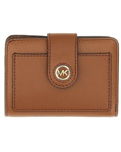MICHAEL Michael Kors Logo-plaque Zipped Wallet - Brown