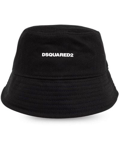 DSquared² Logo-printed Bucket Hat - Black