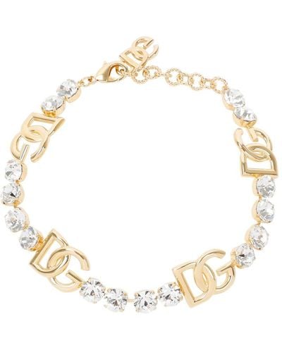 Dolce & Gabbana Dg Embellished Bracelet - Metallic