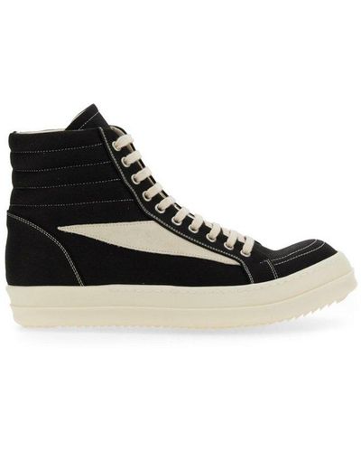 Rick Owens High Top Lace-up Trainers - Black