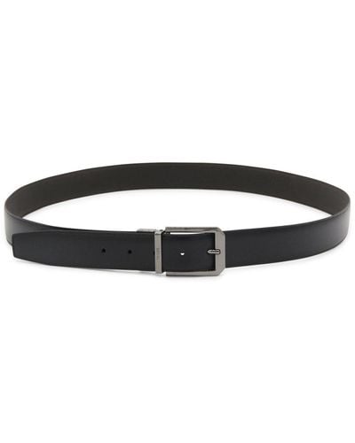 ZEGNA Black Leather Belt