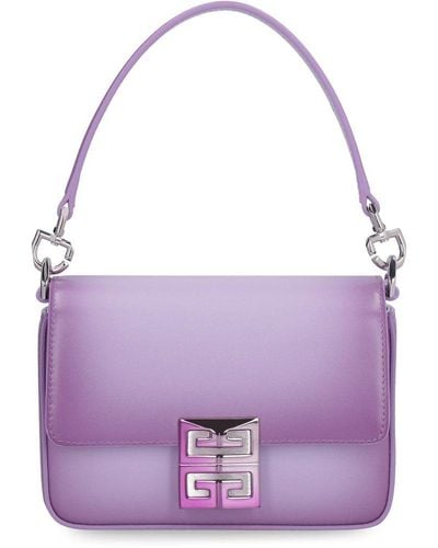 Givenchy 4g Leather Mini Crossbody Bag - Purple