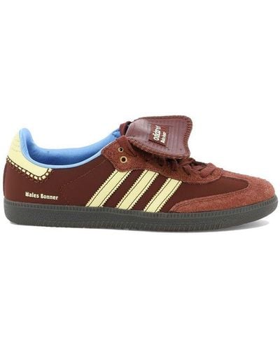 Adidas by Wales Bonner Signature 3-stripes Logo Panelled Trainers - Brown