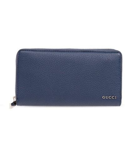 Gucci Leather Wallet, - Blue