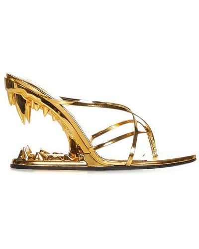 Gcds Morso Thong Sandals - Metallic