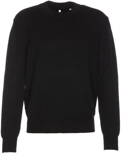 sunflower Crewneck Knitted Sweater - Black