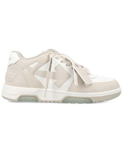 Off-White c/o Virgil Abloh Out Of Office Round Toe Lace-up Sneakers - White