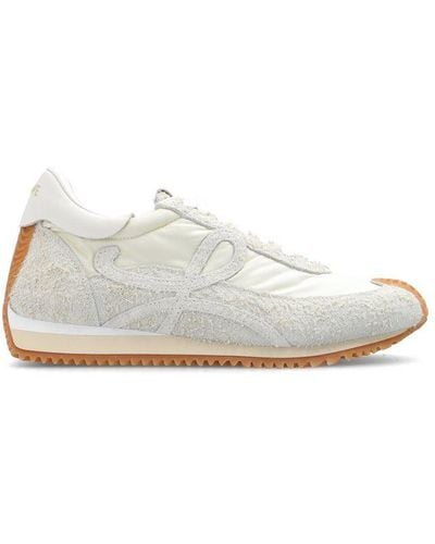 Loewe Flow Runner Monogram Leather And Shell Sneakers - Natural