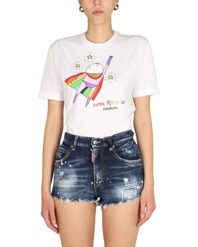 DSquared² Super Rainbow Renny T-shirt - Multicolor