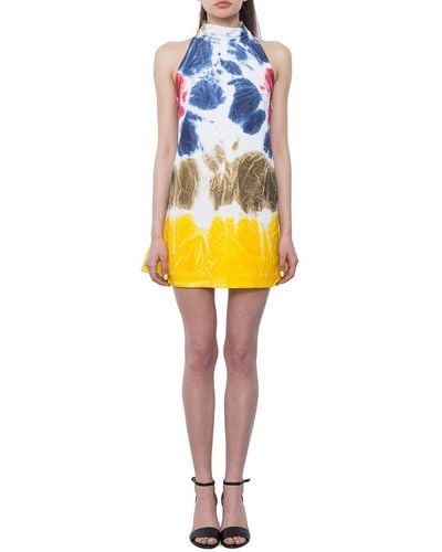 DSquared² Fantasy Tie-dyed Mini Dress - Yellow