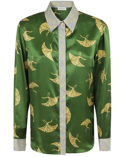 Dries Van Noten All-over Printed Long-sleeved Shirt - Green