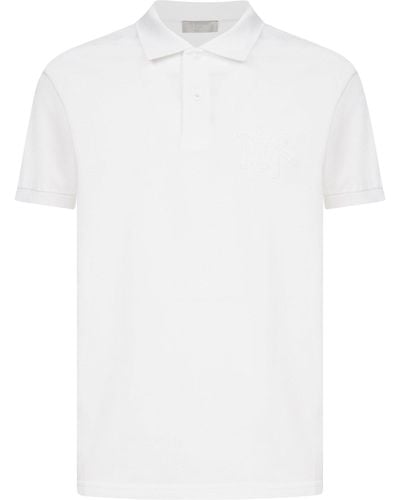 Dior X Shawn Stussy Logo Patch Polo Shirt - White