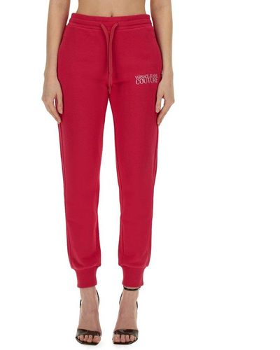 Versace Logo Embroidered Drawstring Track Trousers