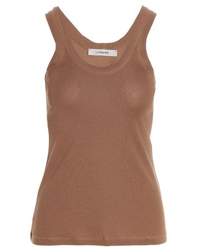 Lemaire Cotton Tank Top - Brown
