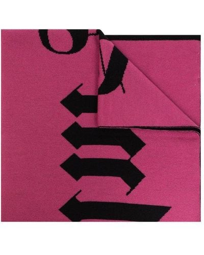 Palm Angels Reversible Wool Blend Scarf - Pink